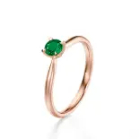 Pierścionek z różowego złota ze szmaragdem AJPZ_114